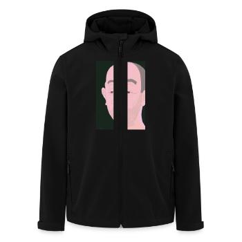 Fld.) Gesicht Face Fratz - Recycelte Männer Softshell-Jacke von Stanley/Stella - Schwarz - Vorne - AI Model Male 185 light (185cm)