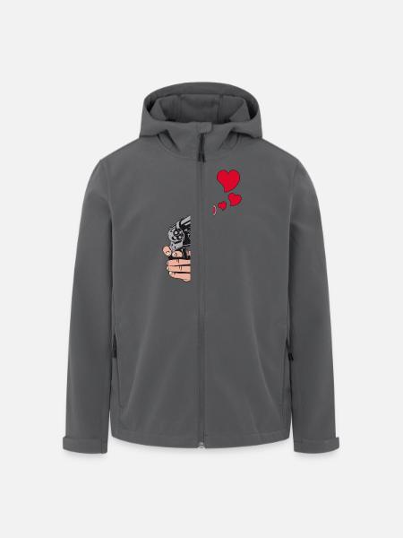gunshot hearts - Recycelte Männer Softshell-Jacke von Stanley/Stella - Schwarz
