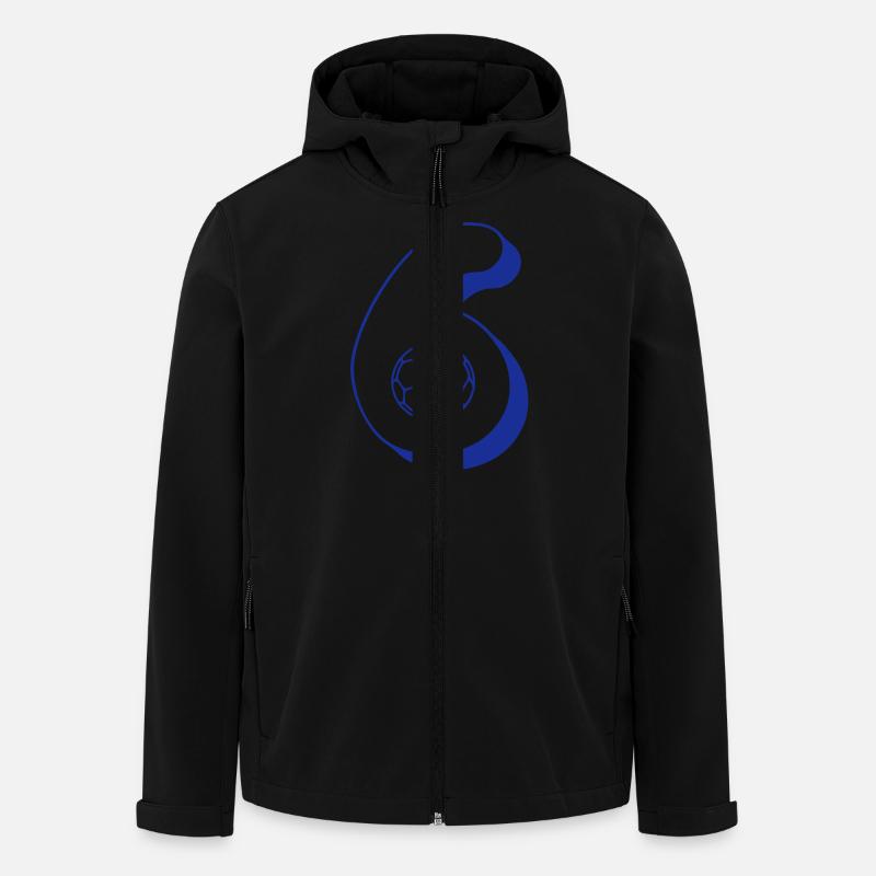 Nummer 6 Handball-Spieler - Recycelte Männer Softshell-Jacke von Stanley/Stella - Schwarz