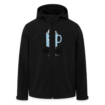 Tasse Mignon drôle avec i love chocolat chaud avec - Veste softshell homme en polyester recyclé Stanley/Stella - noir - Devant - AI Model Male 185 light (185cm)