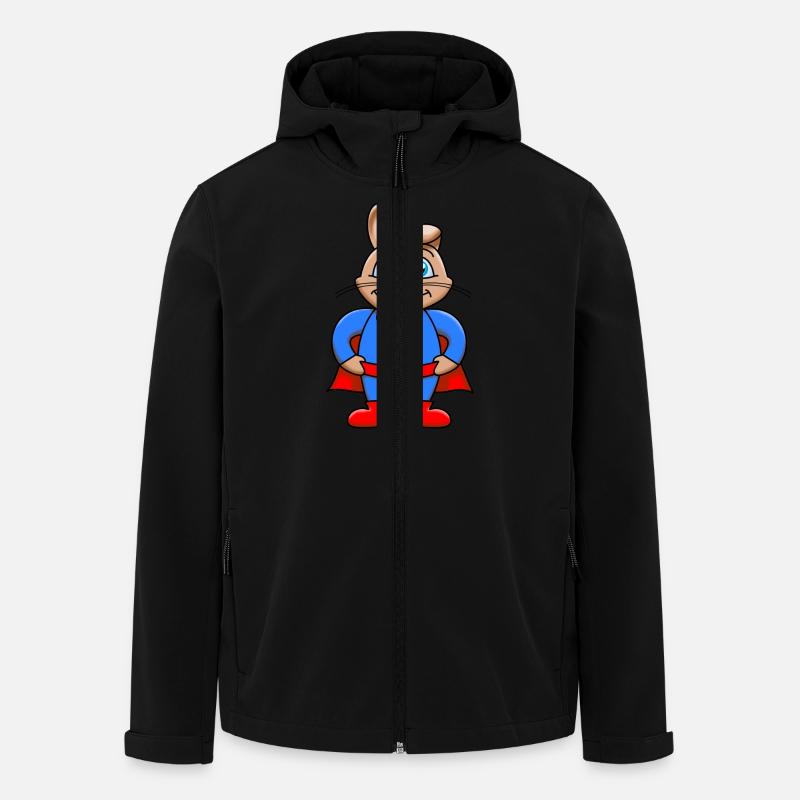 Super Hero rabbits - Men’s Recycled Softshell Jacket by Stanley/Stella - black