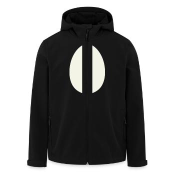Ei weiß 2 - Recycelte Männer Softshell-Jacke von Stanley/Stella - Schwarz - Vorne - AI Model Male 185 light (185cm)