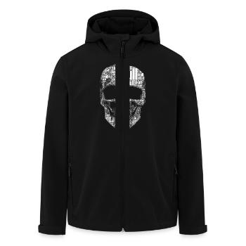 Totenkopfmotiv "skull" - Recycelte Männer Softshell-Jacke von Stanley/Stella - Schwarz - Vorne - AI Model Male 185 light (185cm)