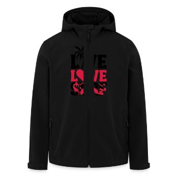 Live, Love, Surf - Recycelte Männer Softshell-Jacke von Stanley/Stella - Schwarz - Vorne - AI Model Male 185 light (185cm)