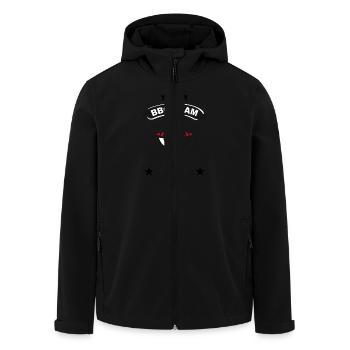 BBQ team certified - Veste softshell homme en polyester recyclé Stanley/Stella - noir - Devant - AI Model Male 185 light (185cm)