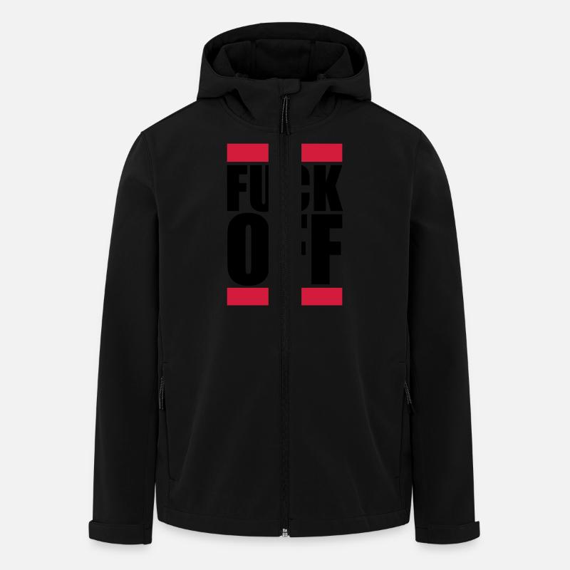 Fuck Off Logo - Recycelte Männer Softshell-Jacke von Stanley/Stella - Schwarz