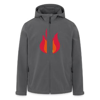 Feuer, Flammen, Fire, Flames - Men’s Recycled Softshell Jacket by Stanley/Stella - black - Front - AI Model Male 185 light (185cm)