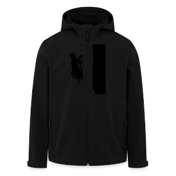 Climbing - Men’s Recycled Softshell Jacket by Stanley/Stella - black - Front - AI Model Male 185 light (185cm)