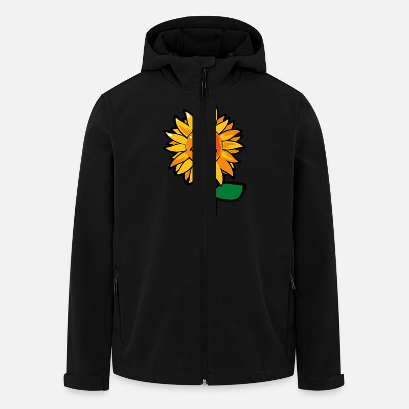 Smiley Sunflower - Recycelte Männer Softshell-Jacke von Stanley/Stella - Schwarz