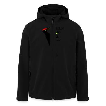 Schluckspecht - Recycelte Männer Softshell-Jacke von Stanley/Stella - Schwarz - Vorne - AI Model Male 185 light (185cm)