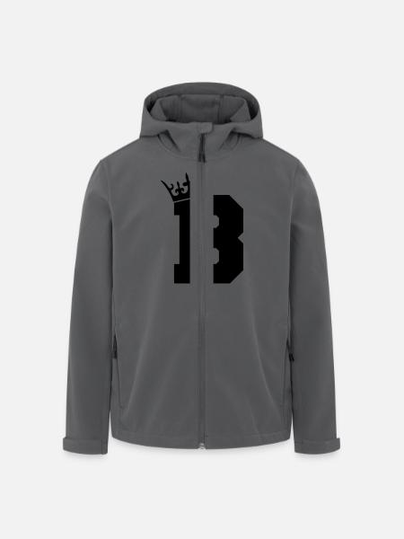 buchstabe_b_king_01 - Veste softshell homme en polyester recyclé Stanley/Stella - noir