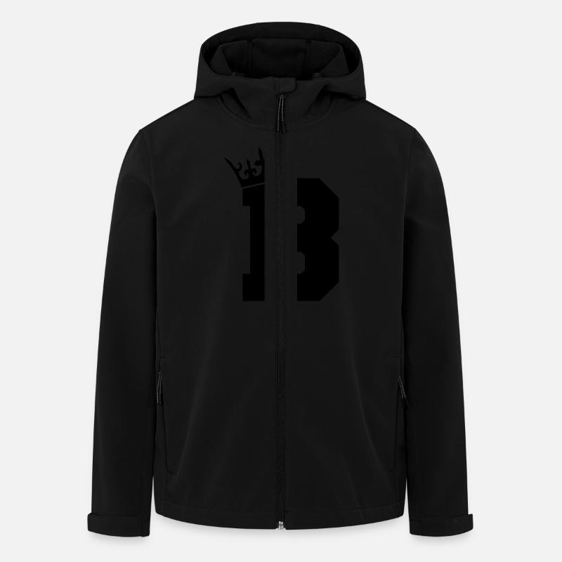 buchstabe_b_king_01 - Recycelte Männer Softshell-Jacke von Stanley/Stella - Schwarz