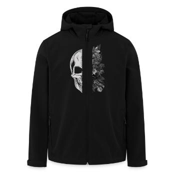 skull_flower - Men’s Recycled Softshell Jacket by Stanley/Stella - black - Front - AI Model Male 185 light (185cm)