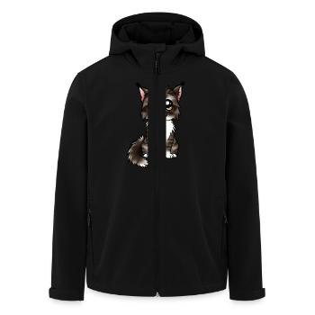 Maine Coon - Brown Blanc - Veste softshell homme en polyester recyclé Stanley/Stella - noir - Devant - AI Model Male 185 light (185cm)