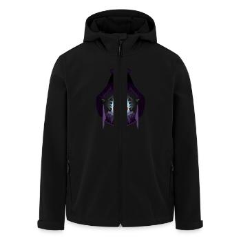Scary Witch Crystal Ball Happy Halloween Costume - Men’s Recycled Softshell Jacket by Stanley/Stella - black - Front - AI Model Male 185 light (185cm)