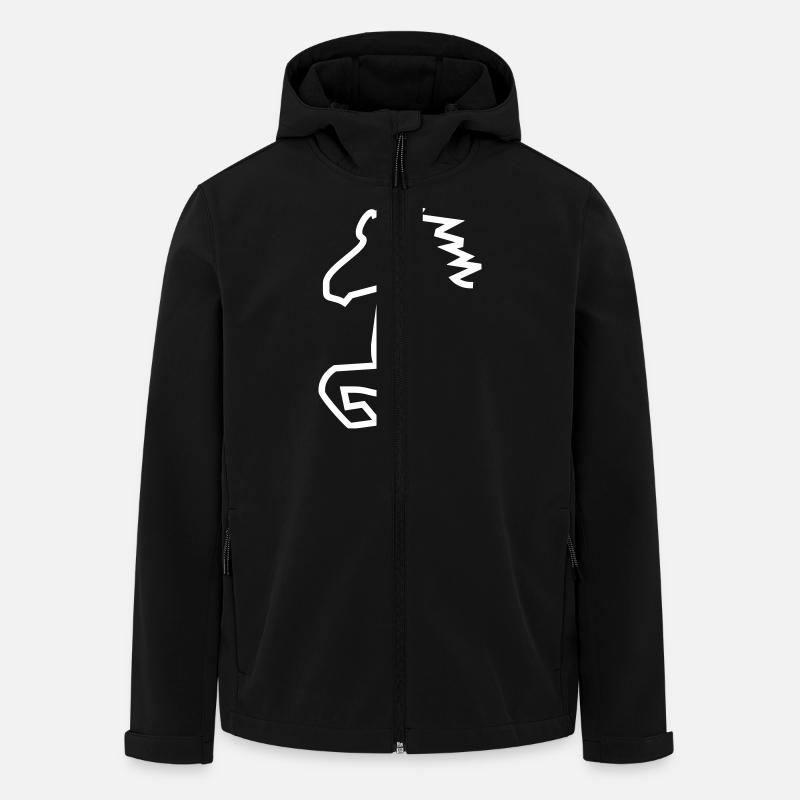 Cheval islandais - Veste softshell homme en polyester recyclé Stanley/Stella - noir