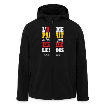 Lens Lensois supporter Football Lens - Veste softshell homme en polyester recyclé Stanley/Stella - noir - Devant - AI Model Male 185 light (185cm)
