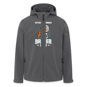 Ritterlicher Großer Bruder 2025 Geschwister - Recycelte Männer Softshell-Jacke von Stanley/Stella - Anthrazit - Vorne - AI Model Male 185 light (185cm)
