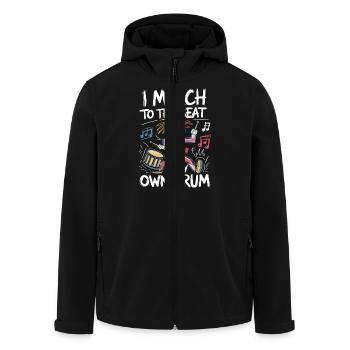 Dein eigener musikalischer Takt - Recycelte Männer Softshell-Jacke von Stanley/Stella - Schwarz - Vorne - AI Model Male 185 light (185cm)