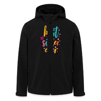 Meilleure soeur - Veste softshell homme en polyester recyclé Stanley/Stella - noir - Devant - AI Model Male 185 light (185cm)