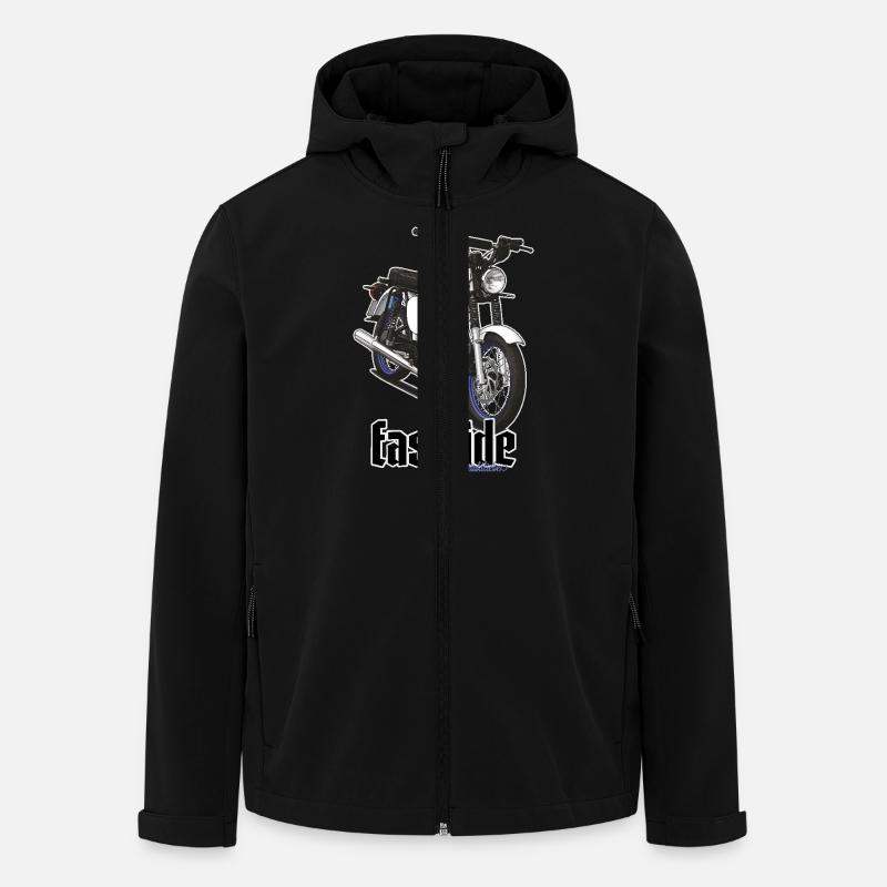 S51 (blanc) // Illustration - Veste softshell homme en polyester recyclé Stanley/Stella - noir