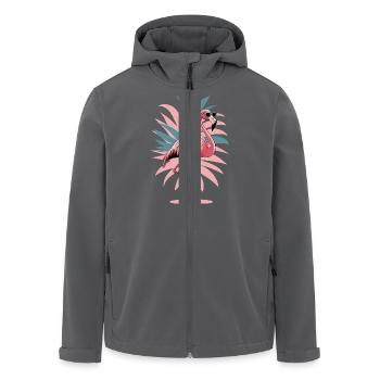 Tropicool Flamingo - Veste softshell homme en polyester recyclé Stanley/Stella - noir - Devant - AI Model Male 185 light (185cm)