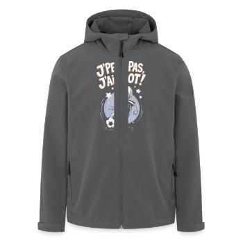 Je peux pas j'ai foot ! - Veste softshell homme en polyester recyclé Stanley/Stella - charbon - Devant - AI Model Male 185 light (185cm)