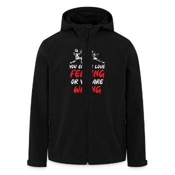 You Either Love Fencing or You Are Wrong - Recycelte Männer Softshell-Jacke von Stanley/Stella - Schwarz - Vorne - AI Model Male 185 light (185cm)