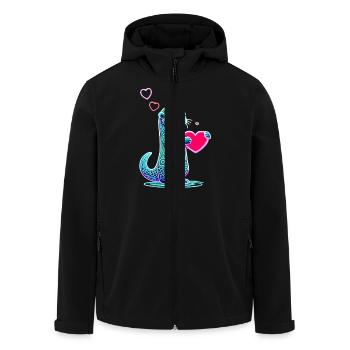 Neon Otter - Recycelte Männer Softshell-Jacke von Stanley/Stella - Schwarz - Vorne - AI Model Male 185 light (185cm)