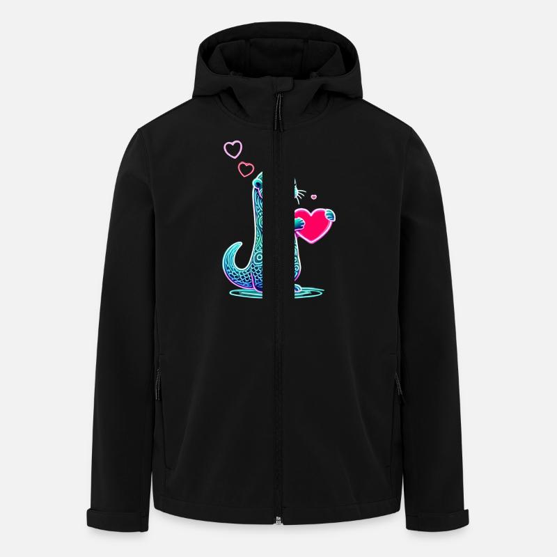 Neon Otter - Recycelte Männer Softshell-Jacke von Stanley/Stella - Schwarz