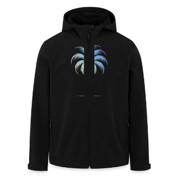 Vacances Palm Tree - Veste softshell homme en polyester recyclé Stanley/Stella - noir - Devant - AI Model Male 185 light (185cm)