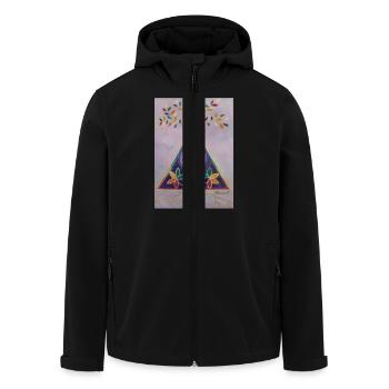 L'Essence du Monde : Collection Origen - Men’s Recycled Softshell Jacket by Stanley/Stella - black - Front - AI Model Male 185 light (185cm)