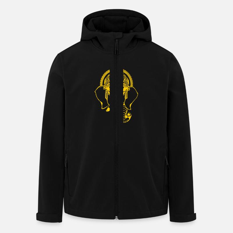 Elephant Ganesha - Men’s Recycled Softshell Jacket by Stanley/Stella - black