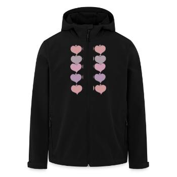Motif de pendentif coeur - Veste softshell homme en polyester recyclé Stanley/Stella - noir - Devant - AI Model Male 185 light (185cm)