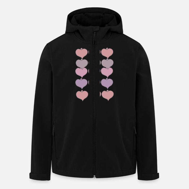herzanhaenger muster - Recycelte Männer Softshell-Jacke von Stanley/Stella - Schwarz