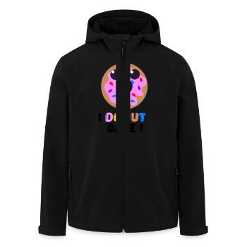 I Donut Care – Lustiges Donut-Gekritzel, süße Skizze - Recycelte Männer Softshell-Jacke von Stanley/Stella - Schwarz - Vorne - AI Model Male 185 light (185cm)