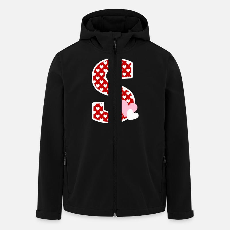 Letter S heart - Men’s Recycled Softshell Jacket by Stanley/Stella - black
