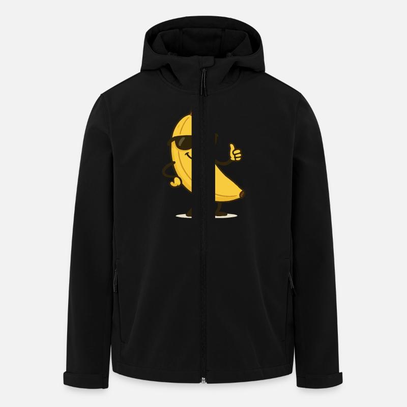 Banana Comic - Men’s Recycled Softshell Jacket by Stanley/Stella - black