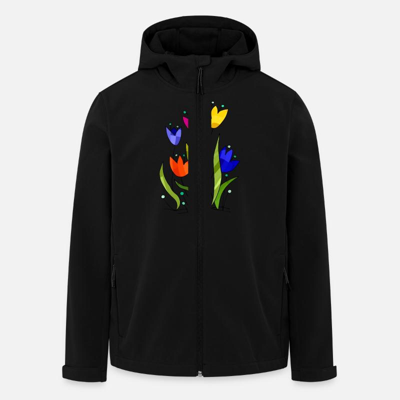 Fleur - Veste softshell homme en polyester recyclé Stanley/Stella - noir