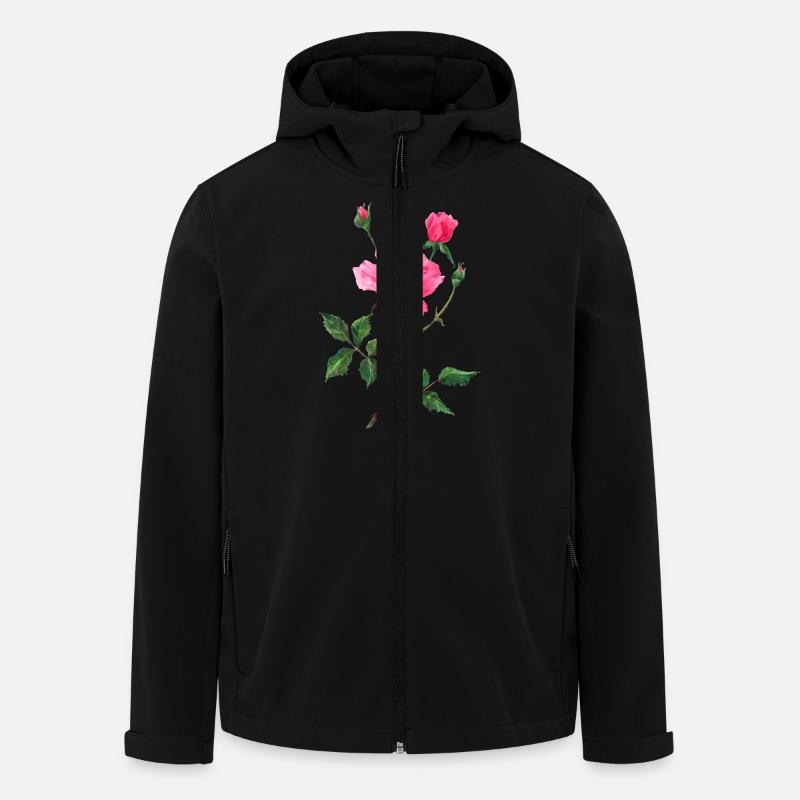 Flowers - Men’s Recycled Softshell Jacket by Stanley/Stella - black