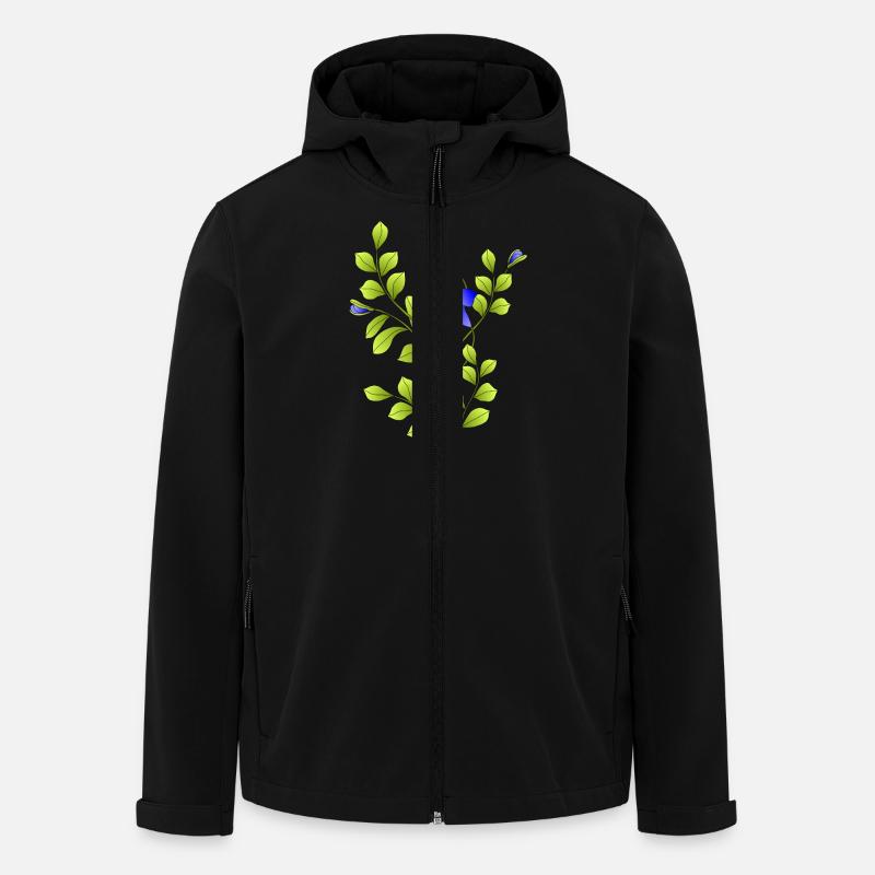Blumen - Recycelte Männer Softshell-Jacke von Stanley/Stella - Schwarz