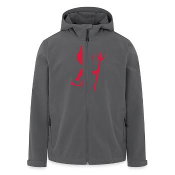 teufel_02 - Recycelte Männer Softshell-Jacke von Stanley/Stella - Schwarz - Vorne - AI Model Male 185 light (185cm)