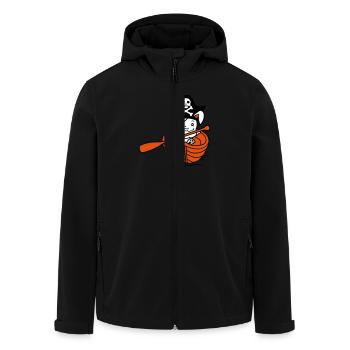 Hase Pirat Paddeln Kaninchen Seeräuber Ruderboot - Recycelte Männer Softshell-Jacke von Stanley/Stella - Schwarz - Vorne - AI Model Male 185 light (185cm)