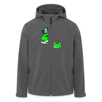 Chenille Sabre Pirate Capitaine Chapeau Drôle Mignon Bande dessinée - Veste softshell homme en polyester recyclé Stanley/Stella - noir - Devant - AI Model Male 185 light (185cm)
