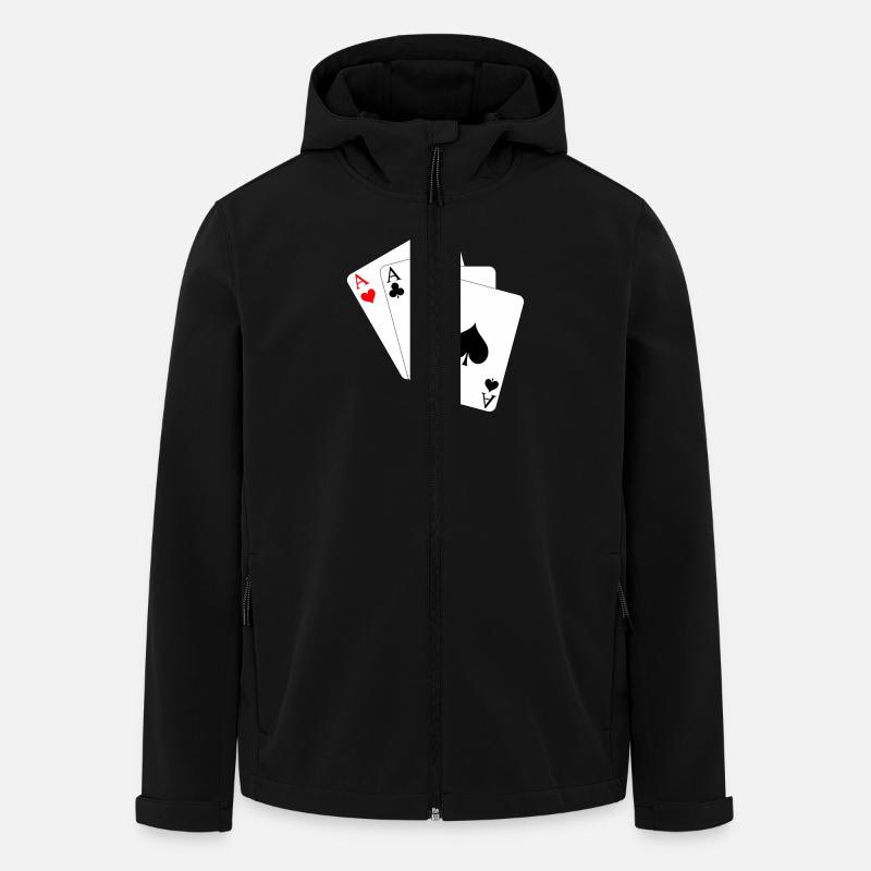 Karten - Recycelte Männer Softshell-Jacke von Stanley/Stella - Schwarz