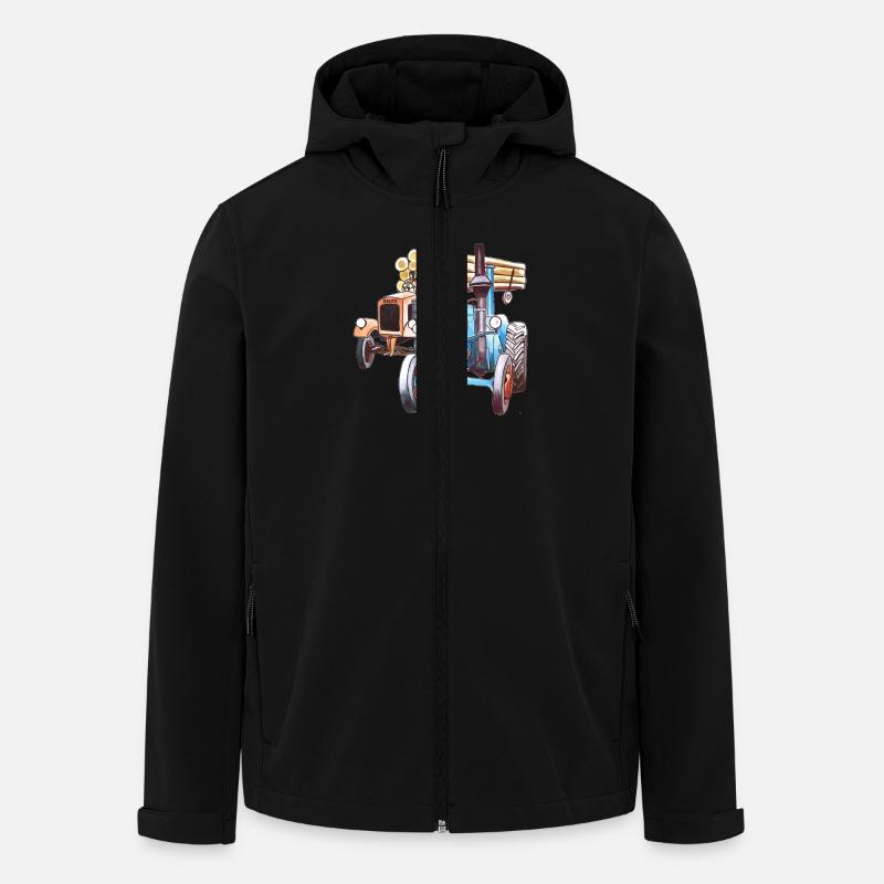 Alte Schlepper - Recycelte Männer Softshell-Jacke von Stanley/Stella - Schwarz