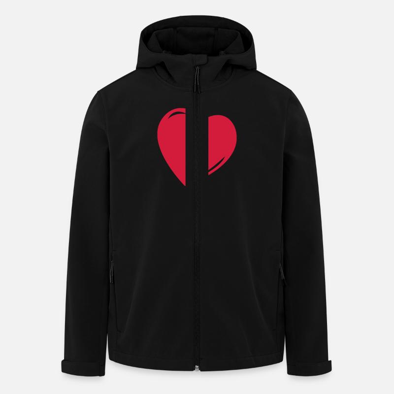Herz - Recycelte Männer Softshell-Jacke von Stanley/Stella - Schwarz