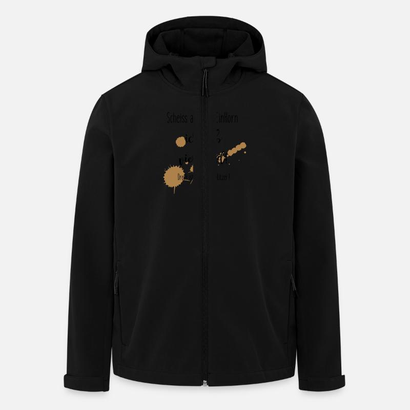 1Horn-4Hund - Recycelte Männer Softshell-Jacke von Stanley/Stella - Schwarz