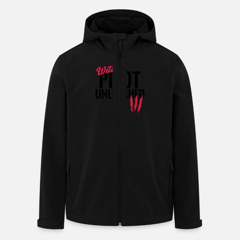 Wilder Pilot entfesselt - Recycelte Männer Softshell-Jacke von Stanley/Stella - Schwarz