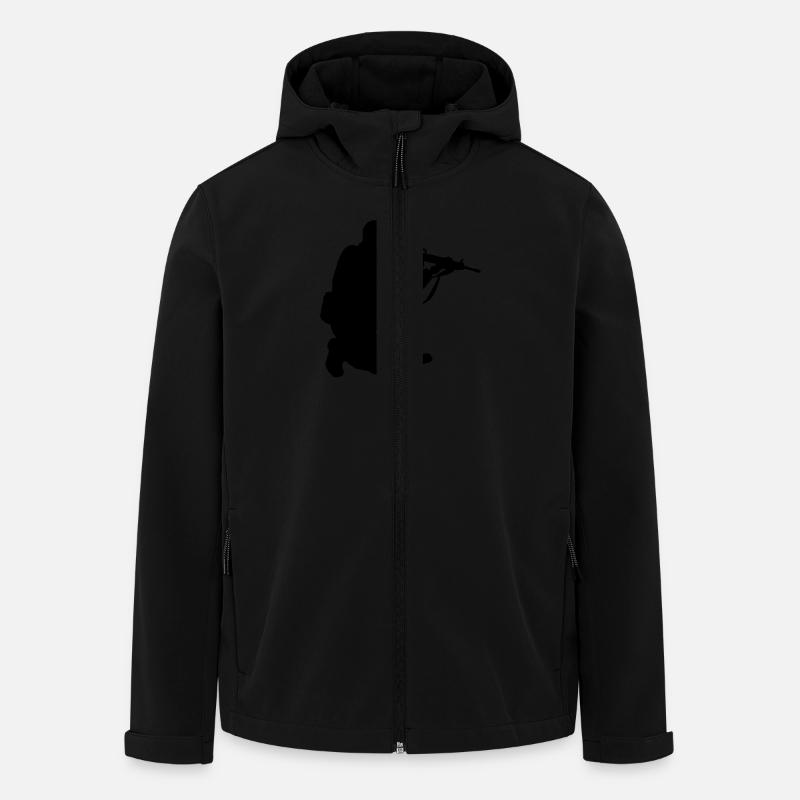 militär - Recycelte Männer Softshell-Jacke von Stanley/Stella - Schwarz